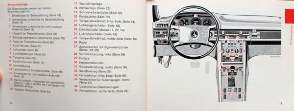 Mercedes-Benz 260 SE - 300 SEL 1990 komplette Fahrzeugmappe  mit Betriebsanleitung (7704)